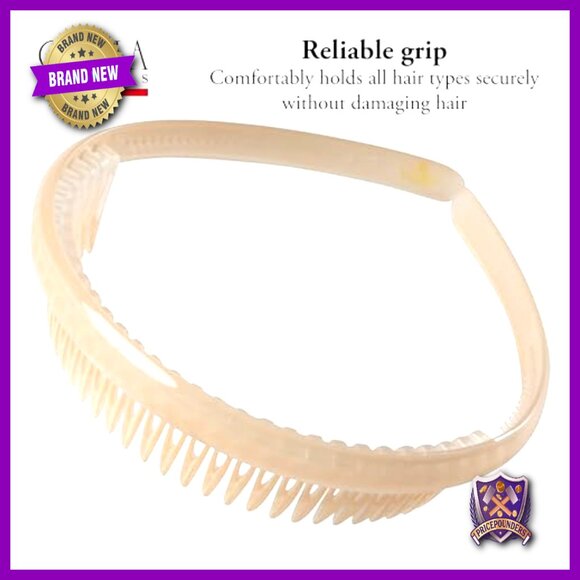 Flexible No-Slip Hair Headband, Strong Grip for All Hair Types, Made in France main image 6